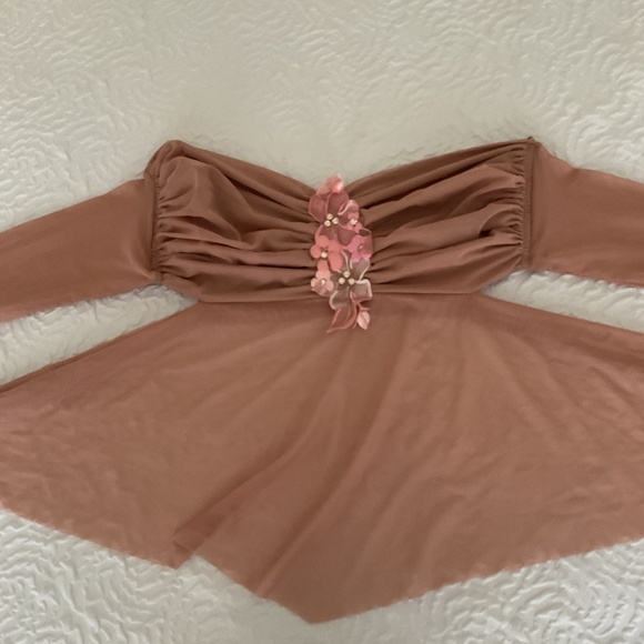 Ema Savahl Tieback Crop Top Nude/Pink - Picture 3 of 4